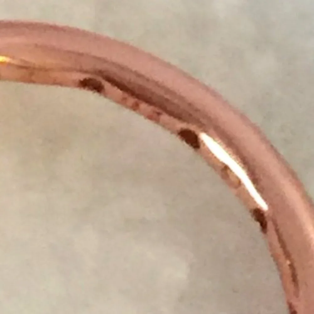 CLEARANCE....NWOT Pandora Rose Gold Simple Band with CZs Ring Various Sizes - Picture 4 of 4